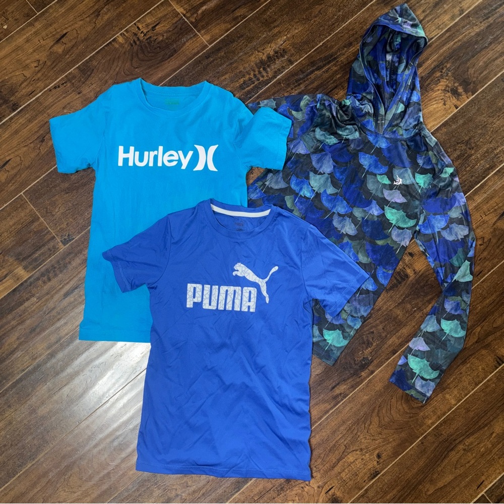Puma Dri-Fit and Stingray Reel Legends Freeline Shirt, and Hurley Shirt - Size M